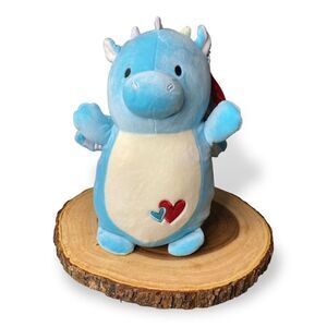 KellyToy Squishmallow HugMees Miles the Blue Dragon 10" Soft Plush Valentines